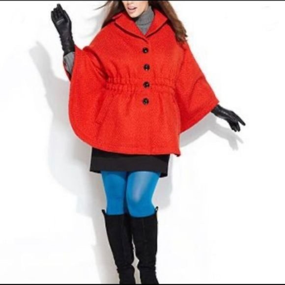 Steve Madden | NWT Red Coral Hooded Knit Design Jacket | Size M(Adjustable) - Picture 12 of 12